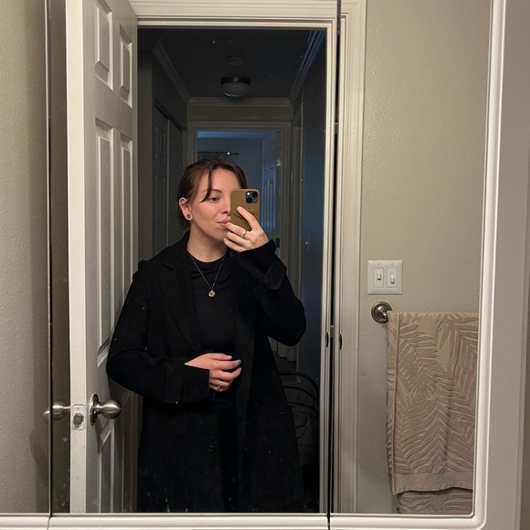 Zara Black Coat - Picture 5 of 7